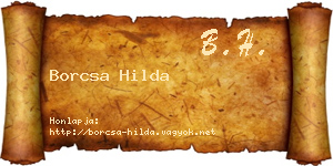 Borcsa Hilda névjegykártya